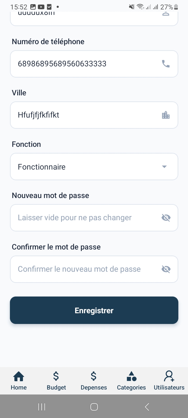 Edit profile